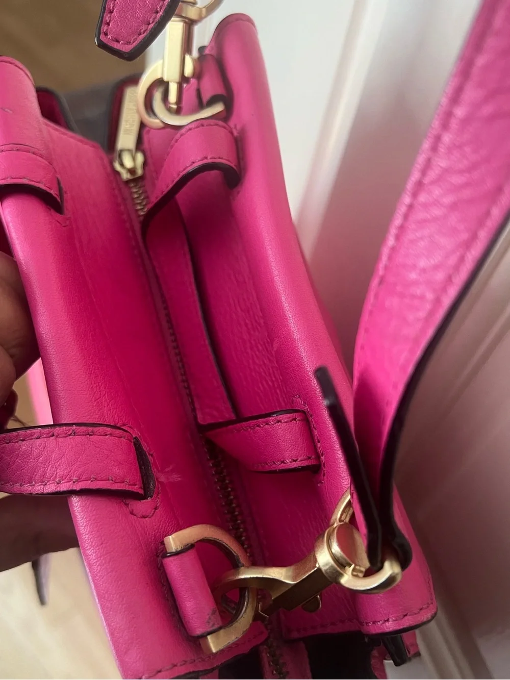 kate spade Saturday Bright Pink Leather Satchel